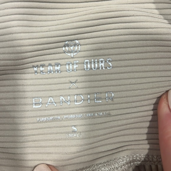 Year of Ours Cream Ribbed Leggings - Picture 2 of 3